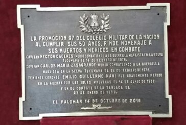 El Palomar | Rinden homenaje a los militares caídos en la lucha contra “la guerrilla marxista”