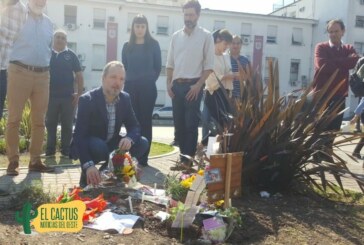 Morón | Martín Sabbatella visitó el lugar donde estaba el busto de Néstor Kirchner