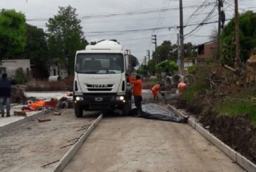 Merlo | Avanzan obras de pavimentación en Parque San Martín