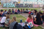 Tercera peatonal feminista en Merlo