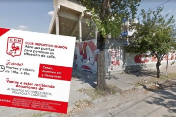 Gallo solidario | Deportivo Morón abre sus puertas a las personas en situación de calle