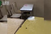 #Video | Lluvia adentro de las aulas en la Secundaria N° 52 de Haedo