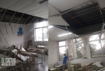 Castelar | Por la tormenta, se derrumbó parte del techo de la Escuela N°9