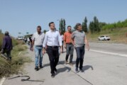 Ghi y Zabaleta recorrieron las obras de recuperación de la zona de Ruta 4