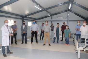 Morón | Lucas Ghi recorrió las instalaciones del nuevo módulo sanitario de emergencia montado en el Hospital Municipal