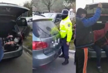 Escondieron a sus hijos en el baúl para evadir los controles