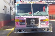 Los Bomberos Voluntarios de Morón concientizan contra el Cáncer de Mamas