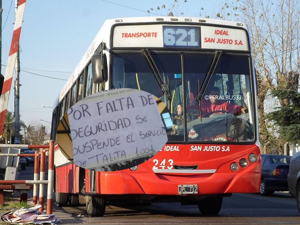 La Matanza | Suspenden ramal de la línea 621 por falta de seguridad