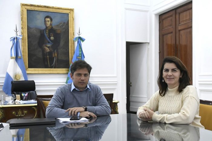 Moreno | Kicillof recibió a Mariel Fernández para analizar la evolución de las obras en el distrito