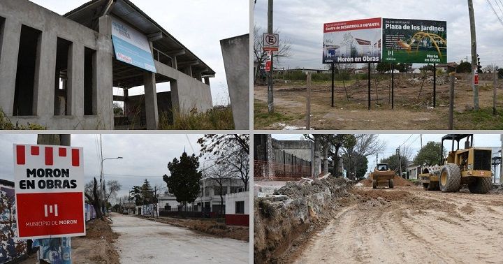 Cuatro obras en una manzana de Morón sur