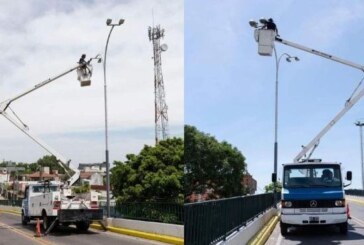 Merlo | Nuevas luminarias en el Puente Héroes de Malvinas
