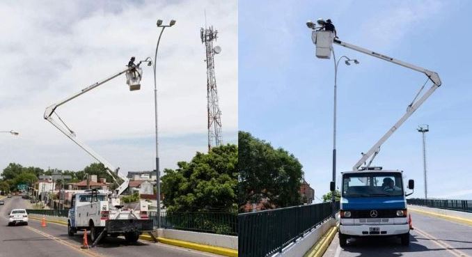 Merlo | Nuevas luminarias en el Puente Héroes de Malvinas