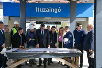 Sergio Massa recorrió los avances de la obra en la Estación de Ituzaingó