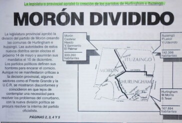 Nuevo aniversario de la división del antiguo partido de Morón
