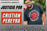 Se realizará una marcha en San Justo por Cristian Pereyra a un mes de su asesinato