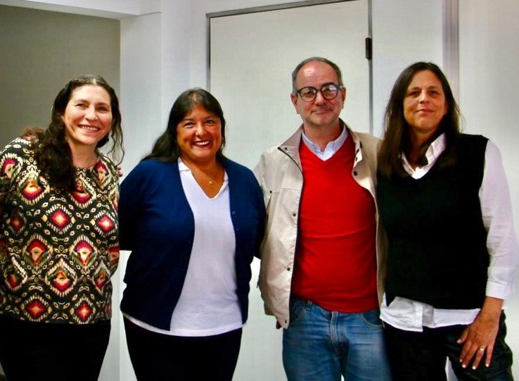 Morón | Macha, Sanz y representantes del IPS en una reunión con foco en los jubilados municipales