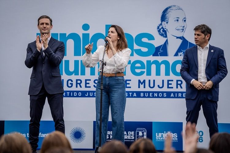 Mariel Fernández y Axel Kicillof encabezaron el primer Congreso provincial de Mujeres del PJ Bonaerense