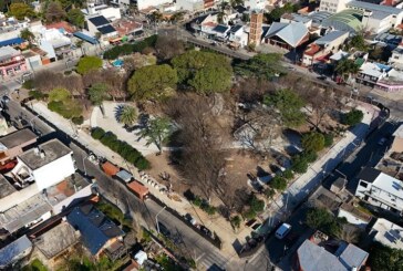 Avanza la remodelación de la histórica plaza de Isidro Casanova